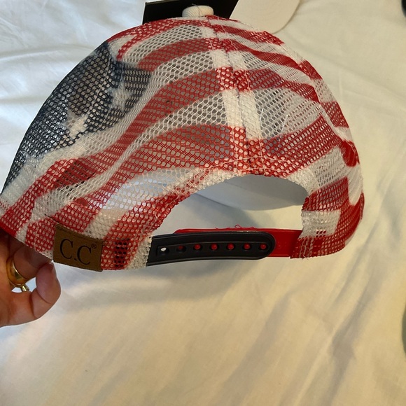 Cotton Brushed USA Flag Embroidered Baseball Cap - Picture 3 of 7